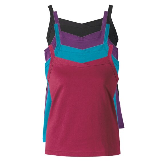 Set of 4 Camisoles – Bold, individual colors, easy to coordinate for active wome - Picture 1 of 1